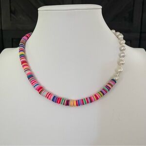 Jennifer Behr Necklace. Monica Pearl and Bead Adjustable Necklace.